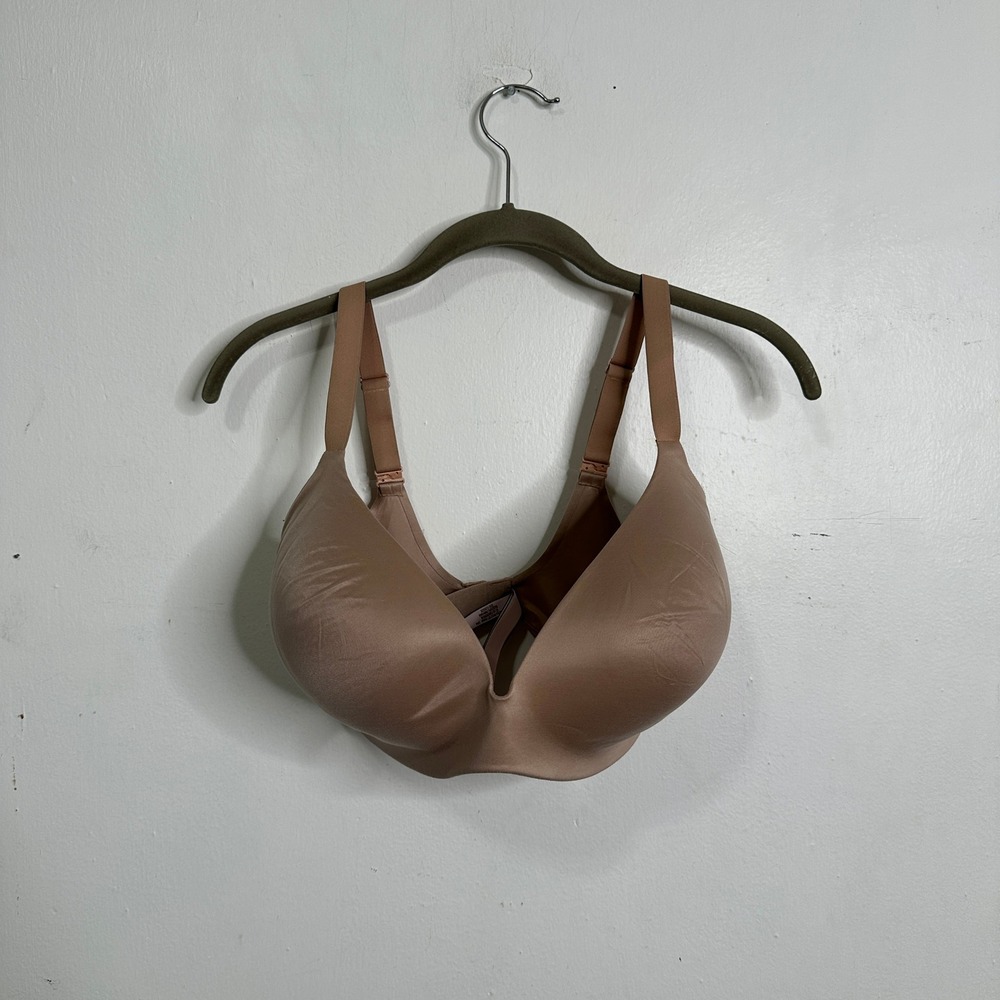 Victoria's Secret Lined Semi Demi Bra‎ Nude Tan 36DDD F80 Underwire Seamless